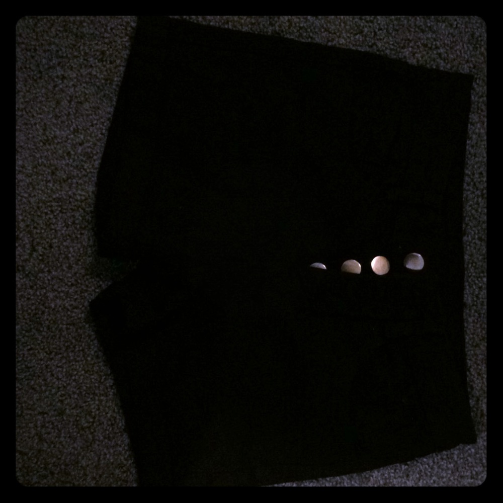 Black jean shorts